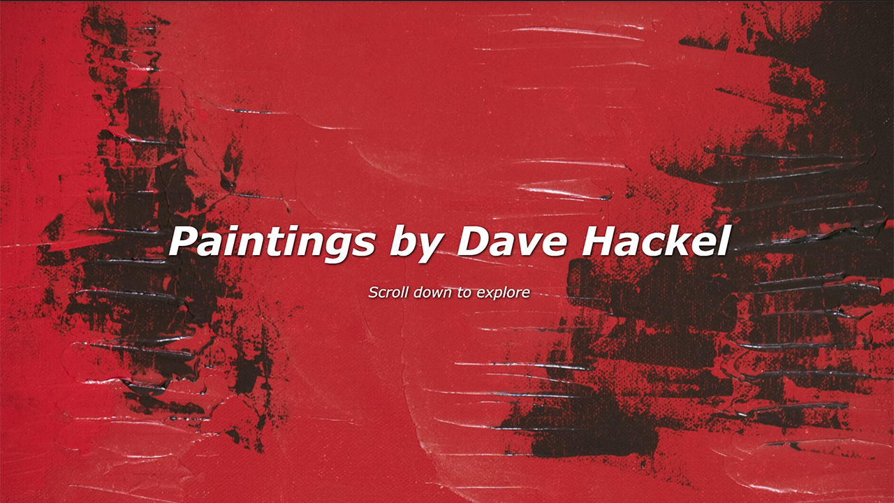 website design for artists dave hackel