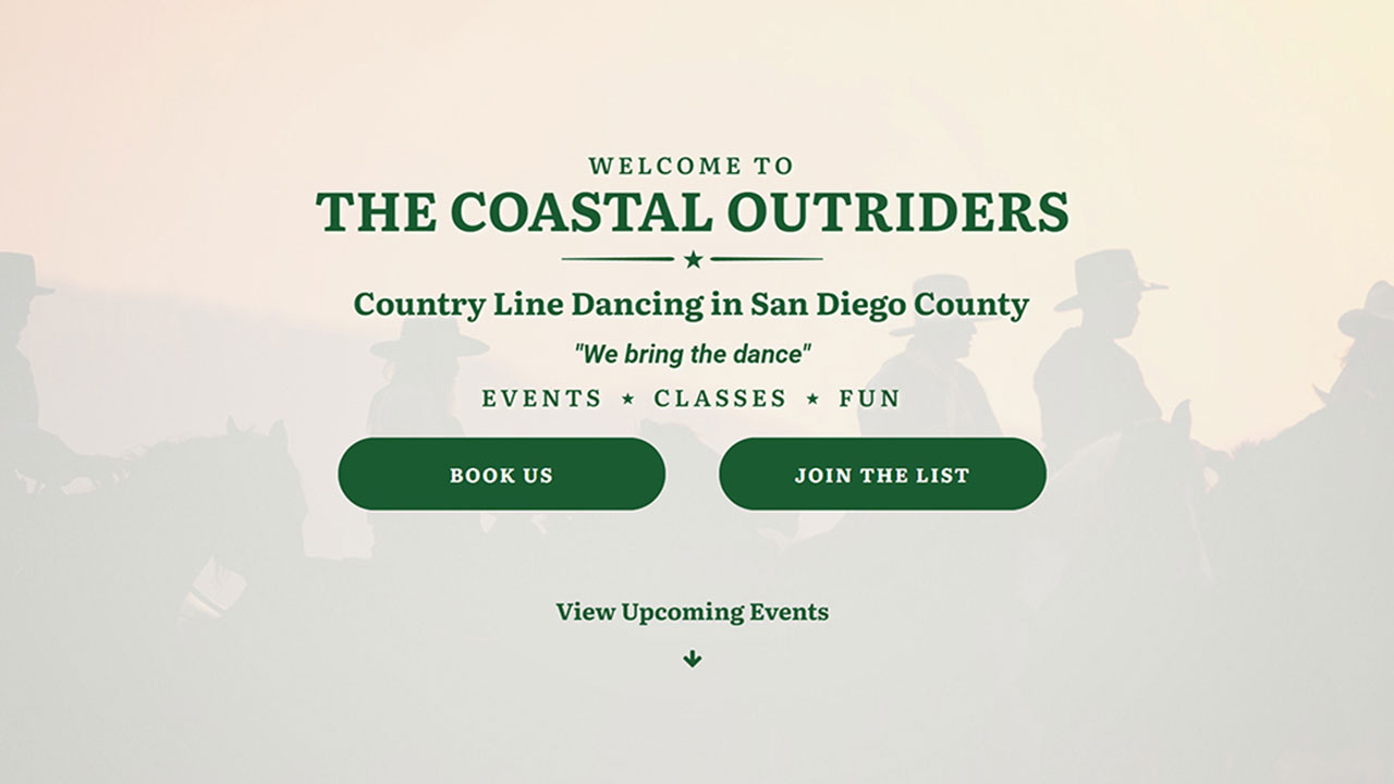 line dancing san diego website design